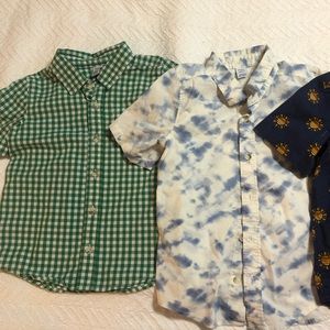 Lot of 3 Old Navy short sleeve button up shirts